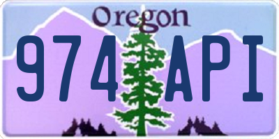OR license plate 974API