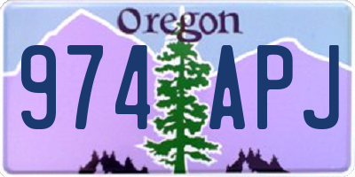 OR license plate 974APJ