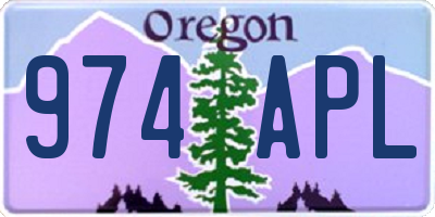 OR license plate 974APL