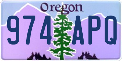 OR license plate 974APQ