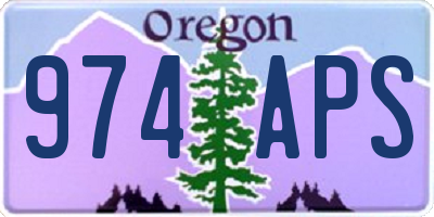 OR license plate 974APS