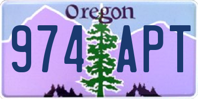 OR license plate 974APT
