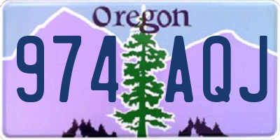 OR license plate 974AQJ