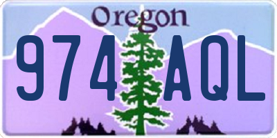 OR license plate 974AQL