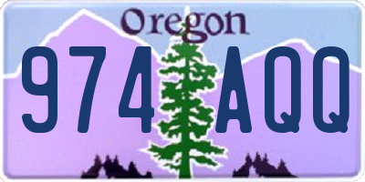 OR license plate 974AQQ
