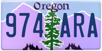 OR license plate 974ARA