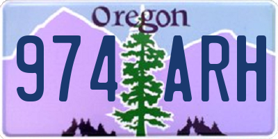 OR license plate 974ARH