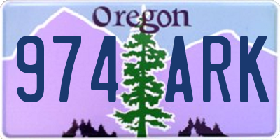 OR license plate 974ARK
