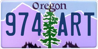 OR license plate 974ART