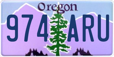 OR license plate 974ARU