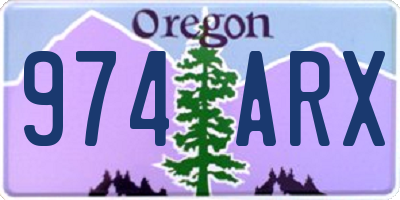 OR license plate 974ARX