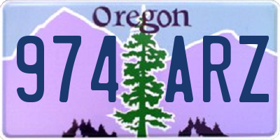 OR license plate 974ARZ