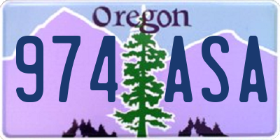 OR license plate 974ASA