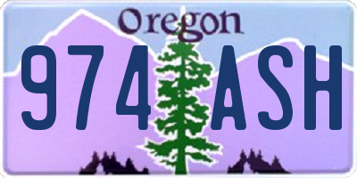 OR license plate 974ASH