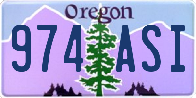 OR license plate 974ASI