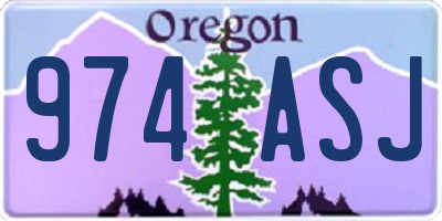 OR license plate 974ASJ