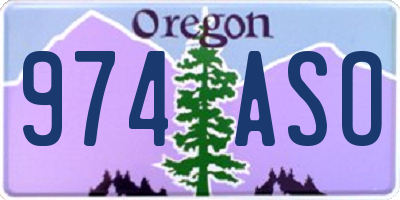 OR license plate 974ASO