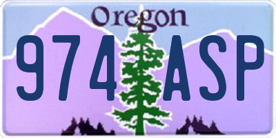 OR license plate 974ASP