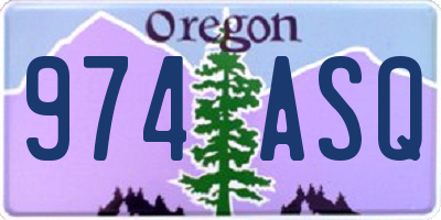 OR license plate 974ASQ