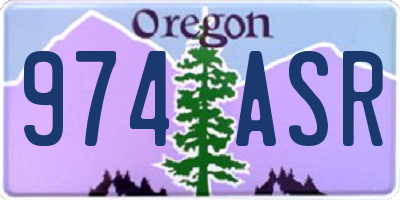 OR license plate 974ASR