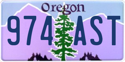 OR license plate 974AST