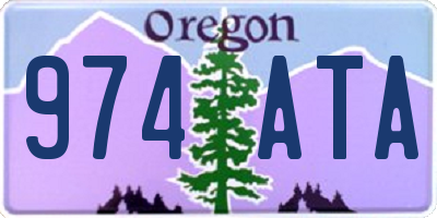 OR license plate 974ATA