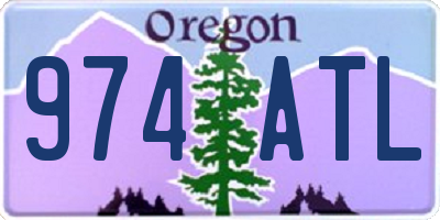 OR license plate 974ATL