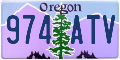 OR license plate 974ATV