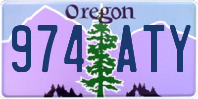OR license plate 974ATY