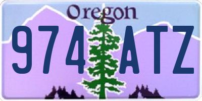 OR license plate 974ATZ