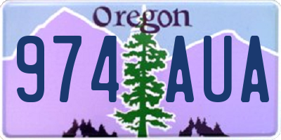 OR license plate 974AUA