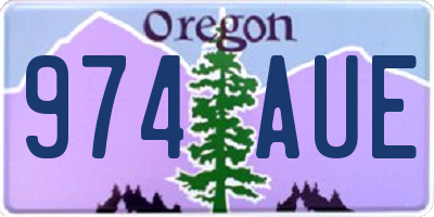 OR license plate 974AUE