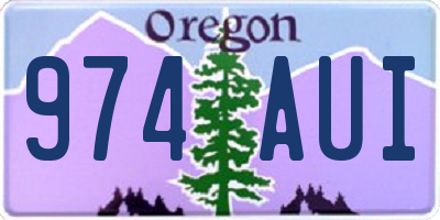 OR license plate 974AUI
