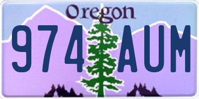OR license plate 974AUM