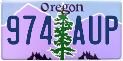 OR license plate 974AUP