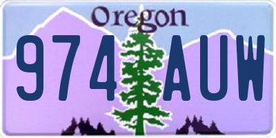 OR license plate 974AUW