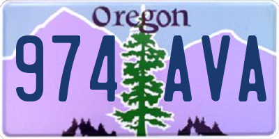 OR license plate 974AVA