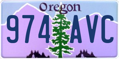 OR license plate 974AVC