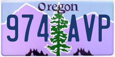 OR license plate 974AVP