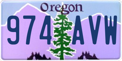 OR license plate 974AVW