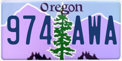 OR license plate 974AWA