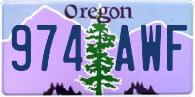 OR license plate 974AWF