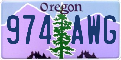 OR license plate 974AWG