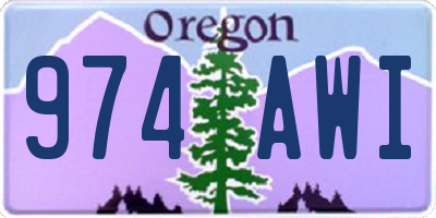OR license plate 974AWI