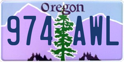 OR license plate 974AWL