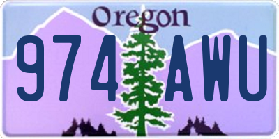 OR license plate 974AWU