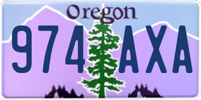 OR license plate 974AXA