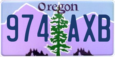 OR license plate 974AXB