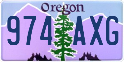 OR license plate 974AXG