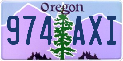 OR license plate 974AXI
